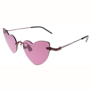 Saint Laurent SL 254 LOULOU Pink Heart Sunglasses